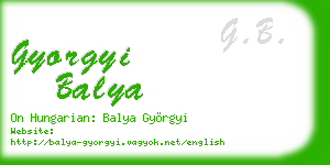 gyorgyi balya business card